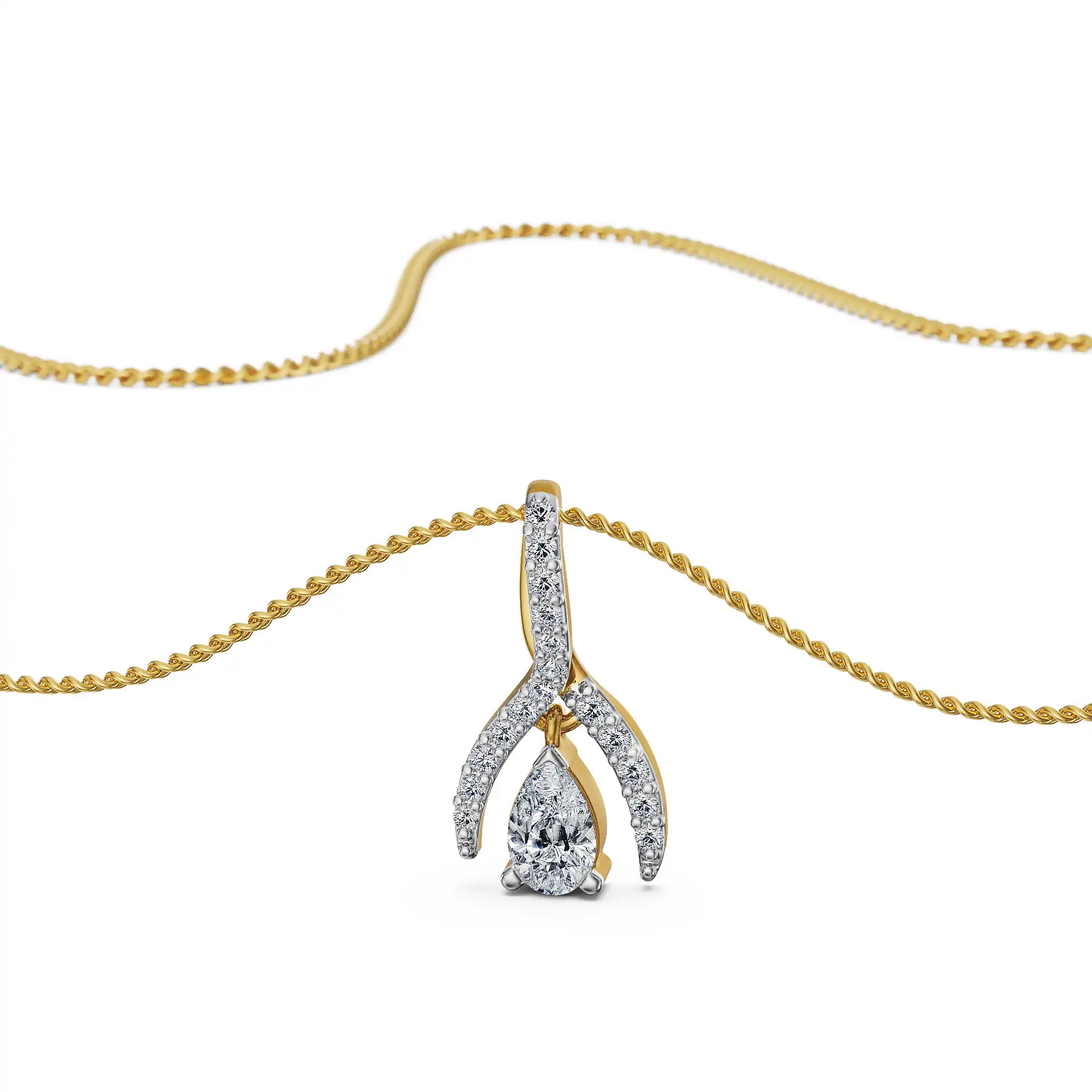 Pear Embrace Lab Grown Diamond Pendant