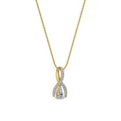 Pear Embrace Lab Grown Diamond Pendant