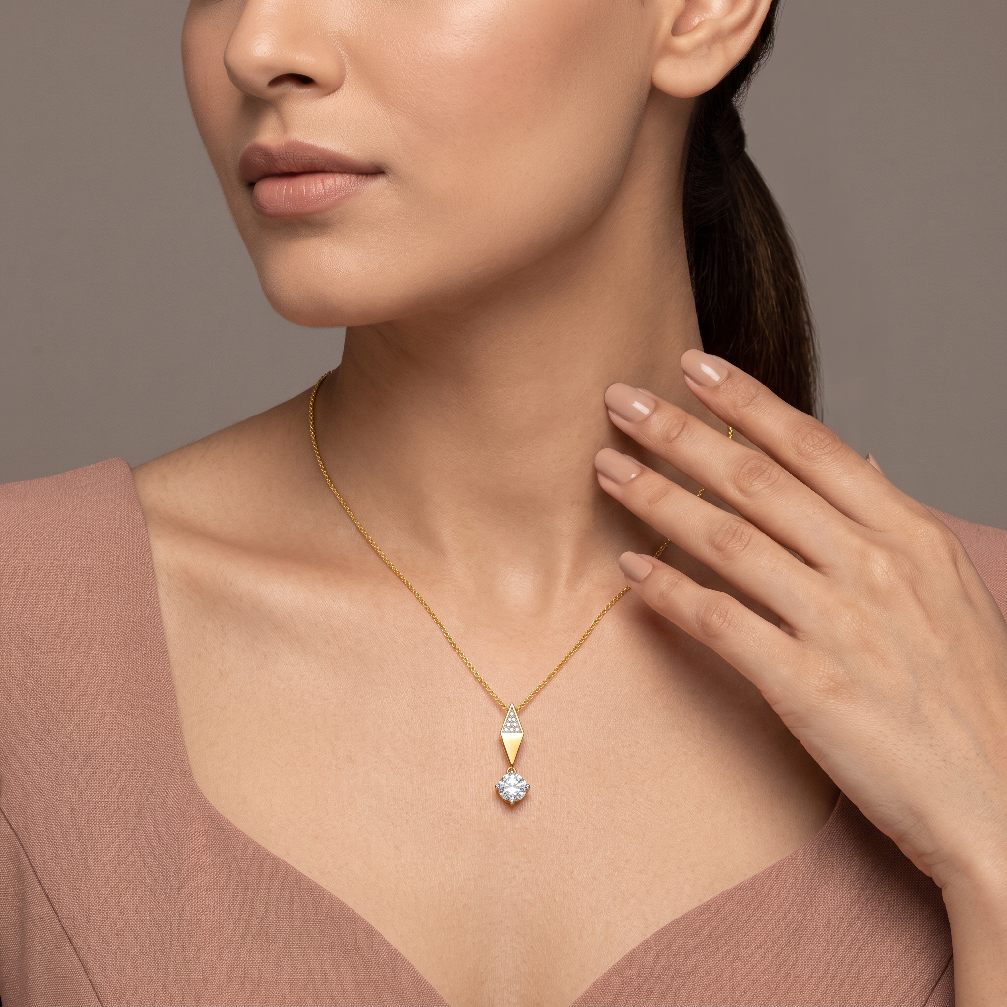 Harlow Solitaire Lab Grown Diamond Pendant