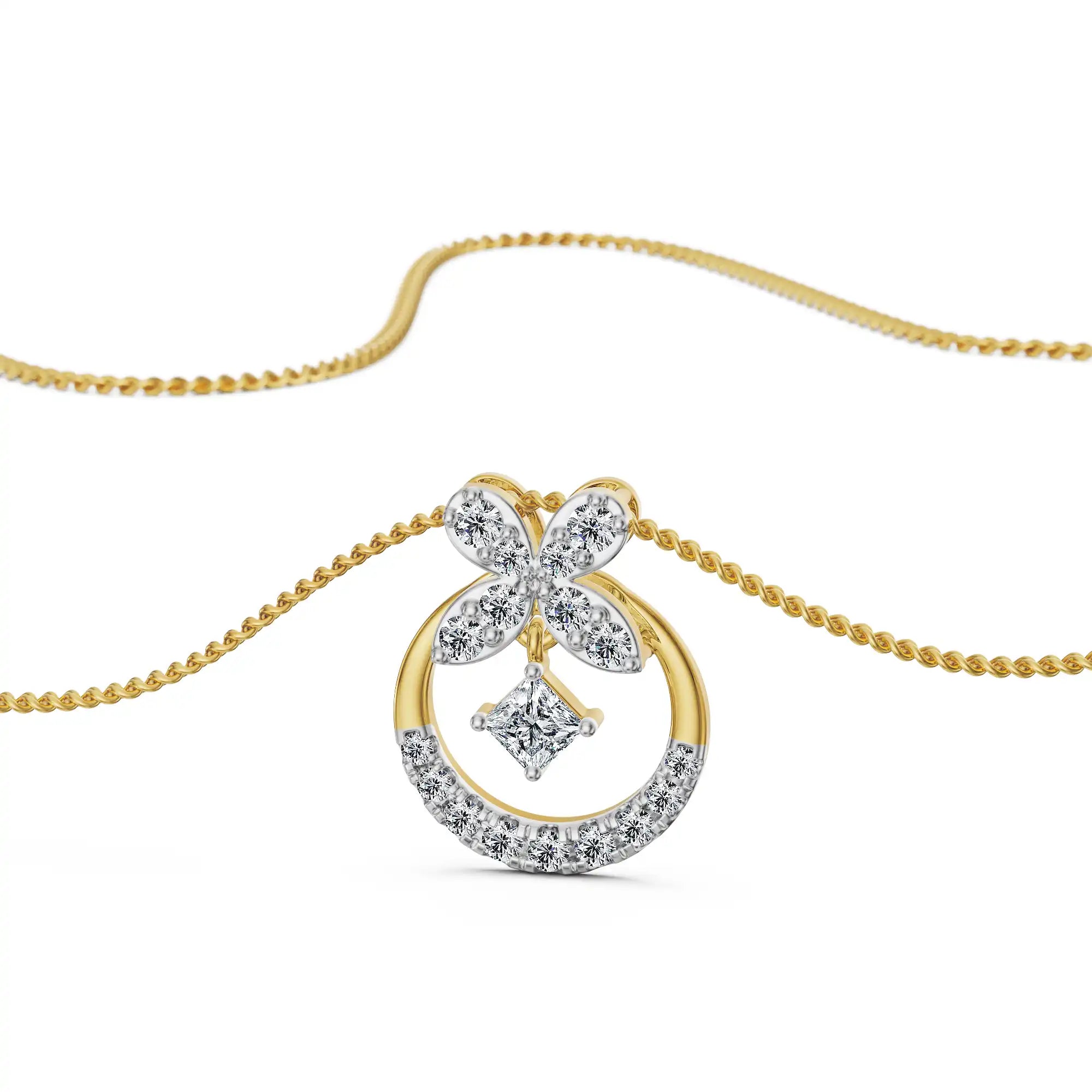 Azure Whimsy Lab Grown Diamond Pendant