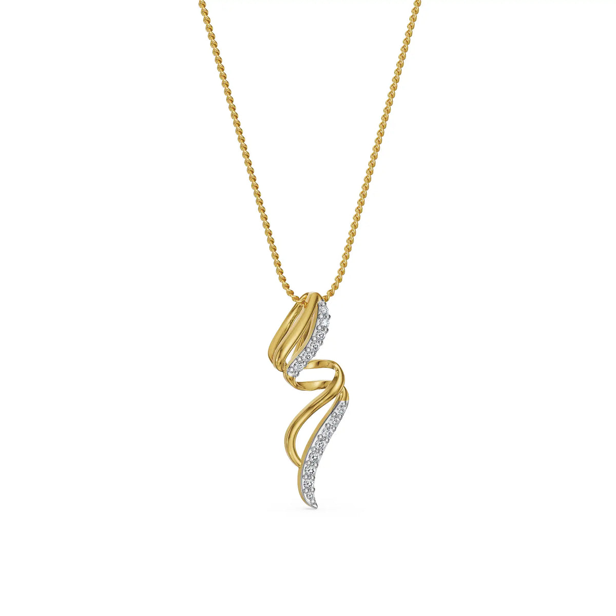 Vine Twist Lab Grown Diamond Pendant