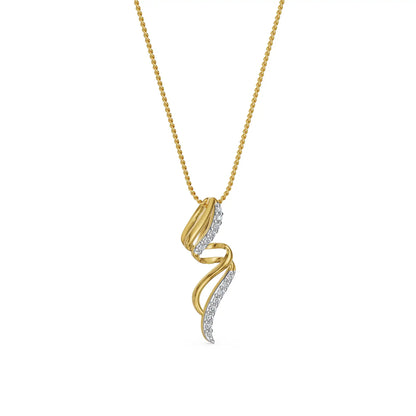 Vine Twist Lab Grown Diamond Pendant
