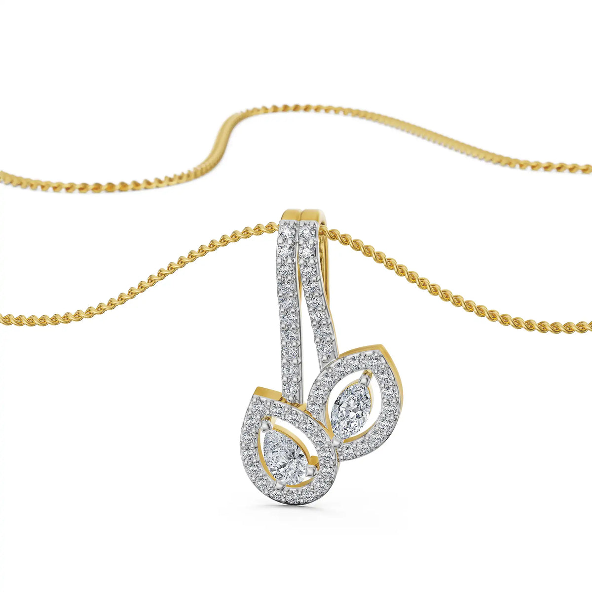 Celestia Duo Lab Grown Diamond Pendant