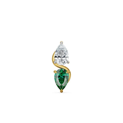 Reversible Pear Lab Grown Diamond Pendant
