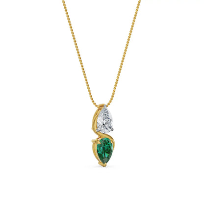 Reversible Pear Lab Grown Diamond Pendant