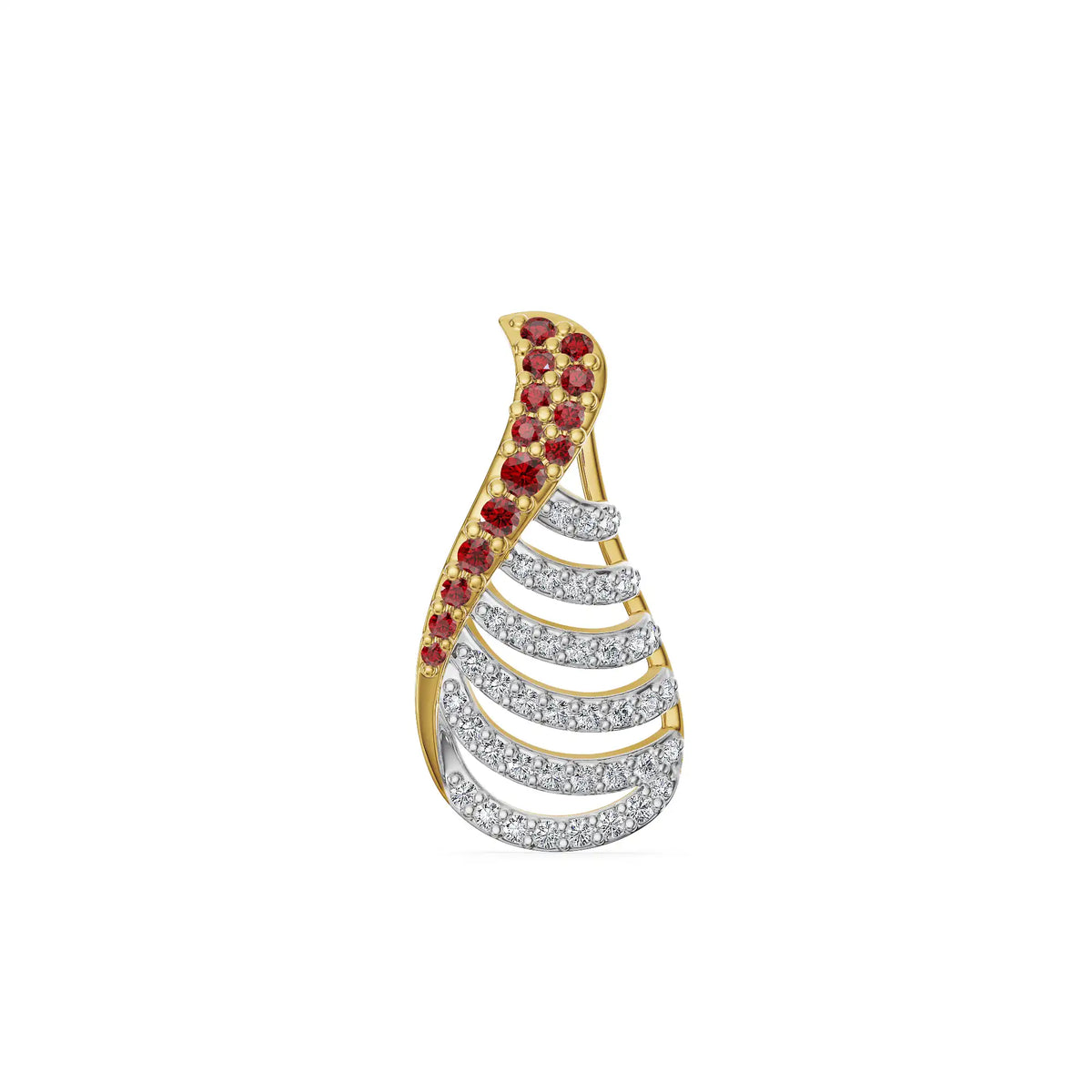 Ruby Cascade Lab Grown Diamond Pendant