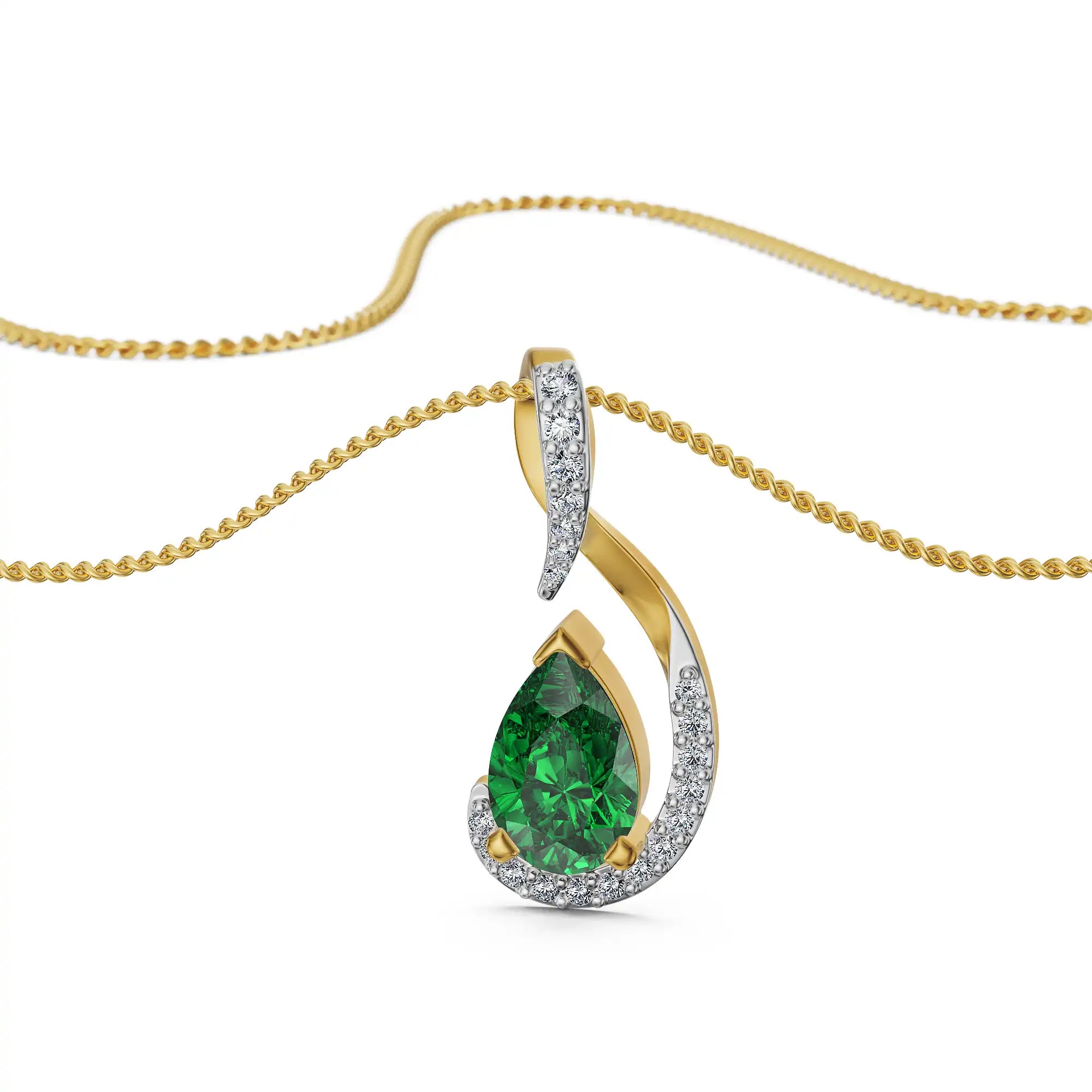 Emerald Veil Lab Grown Diamond Pendant
