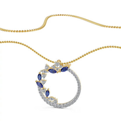 Lunara Curve Lab Grown Diamond Pendant