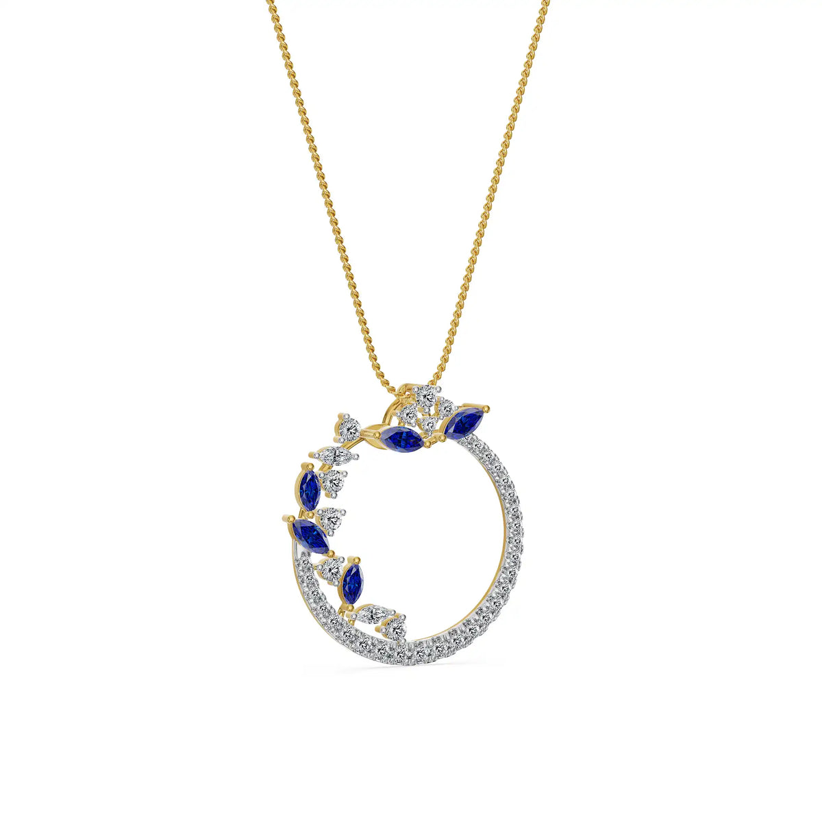 Lunara Curve Lab Grown Diamond Pendant