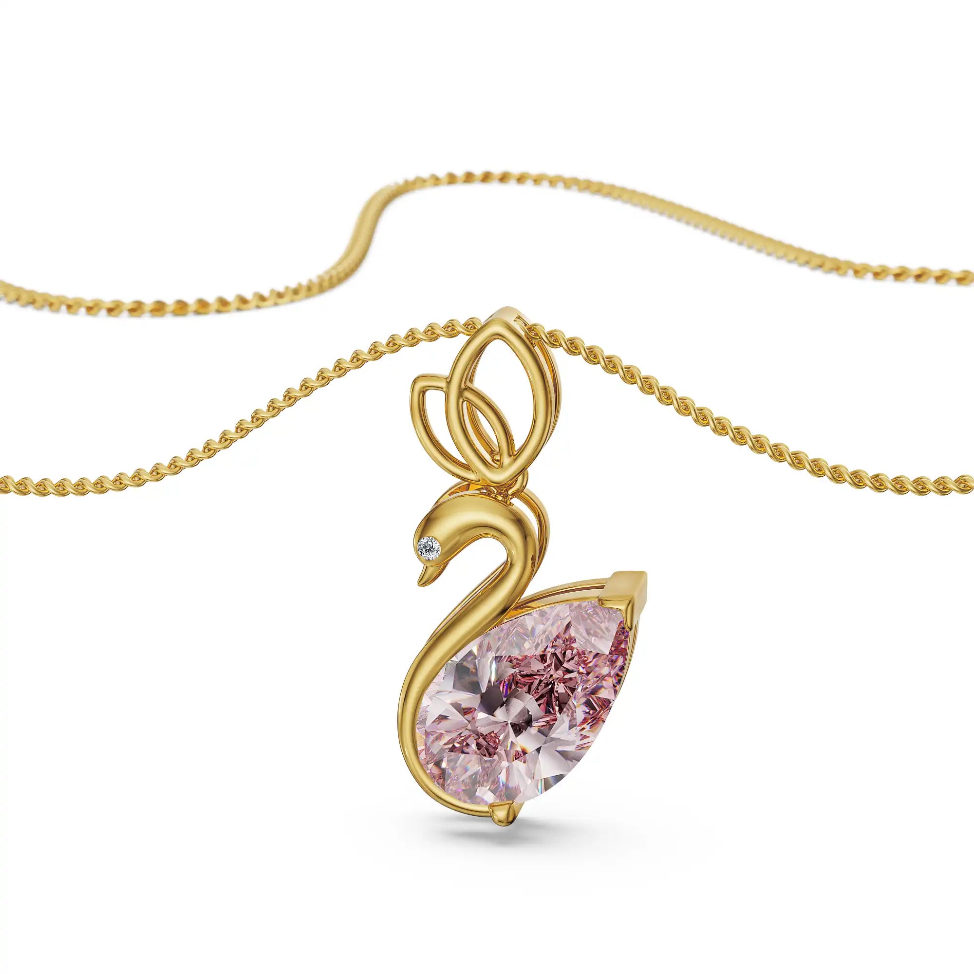 Swan’s Whisper Lab Grown Diamond Pendant