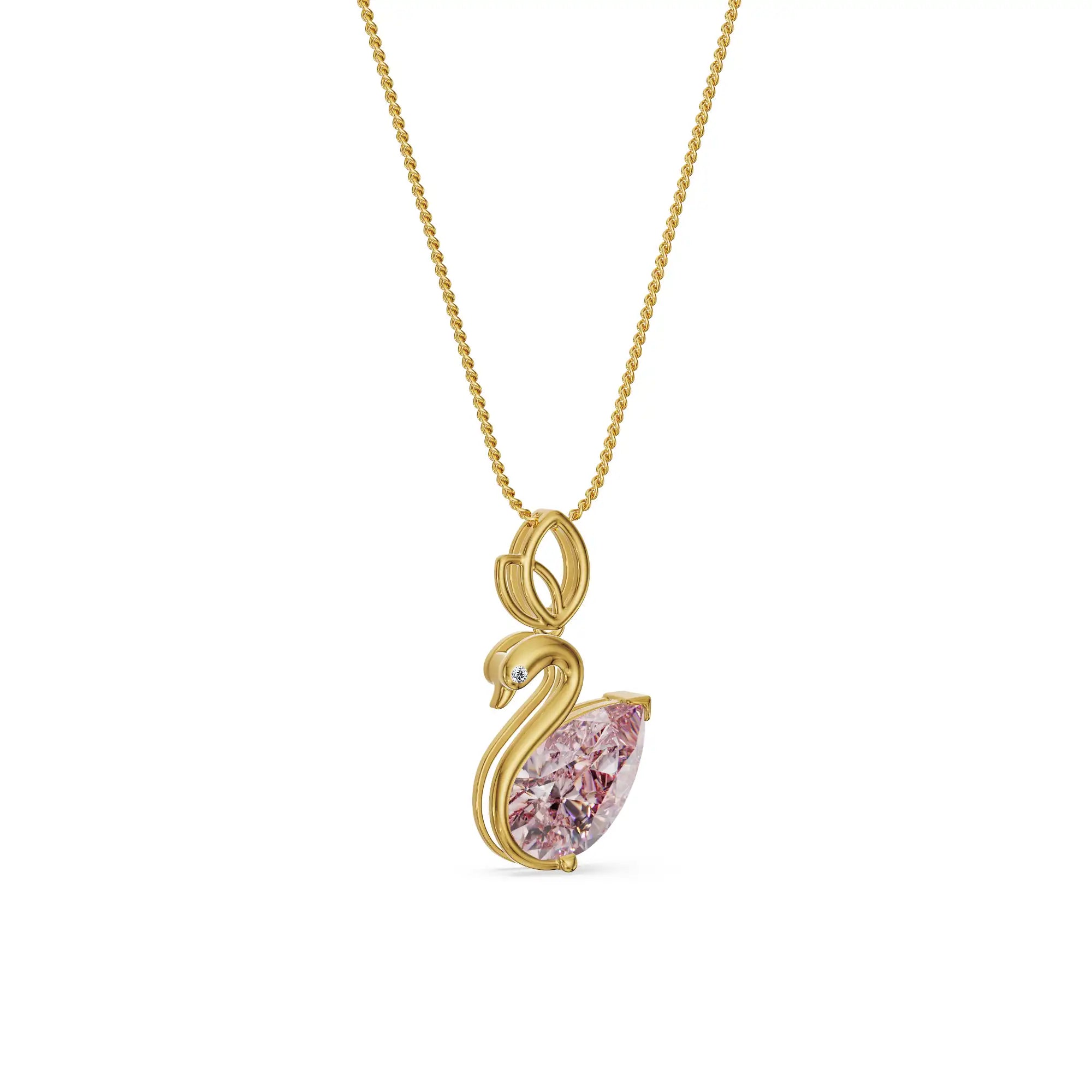 Swan’s Whisper Lab Grown Diamond Pendant