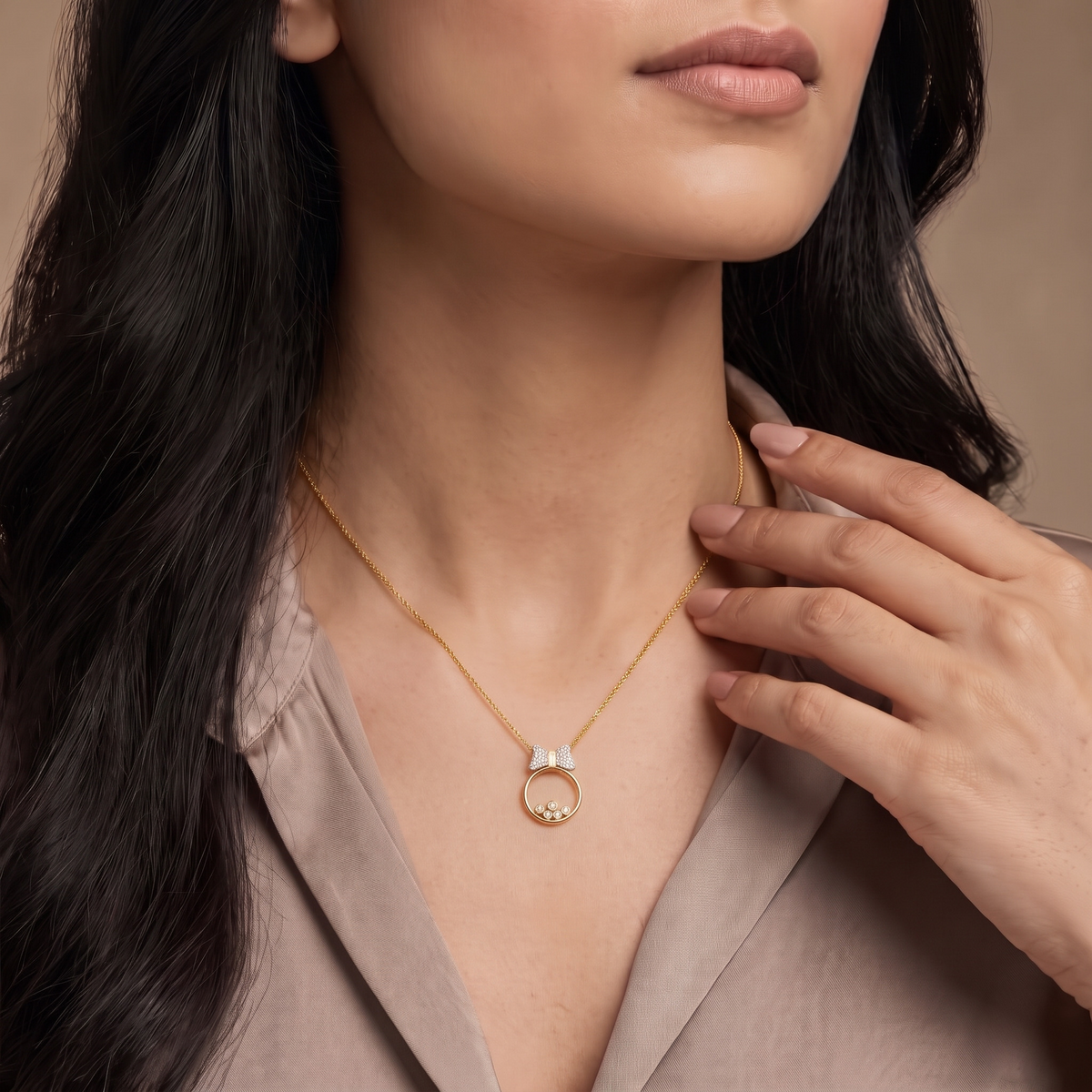 Bow Belle Lab Grown Diamond Pendant