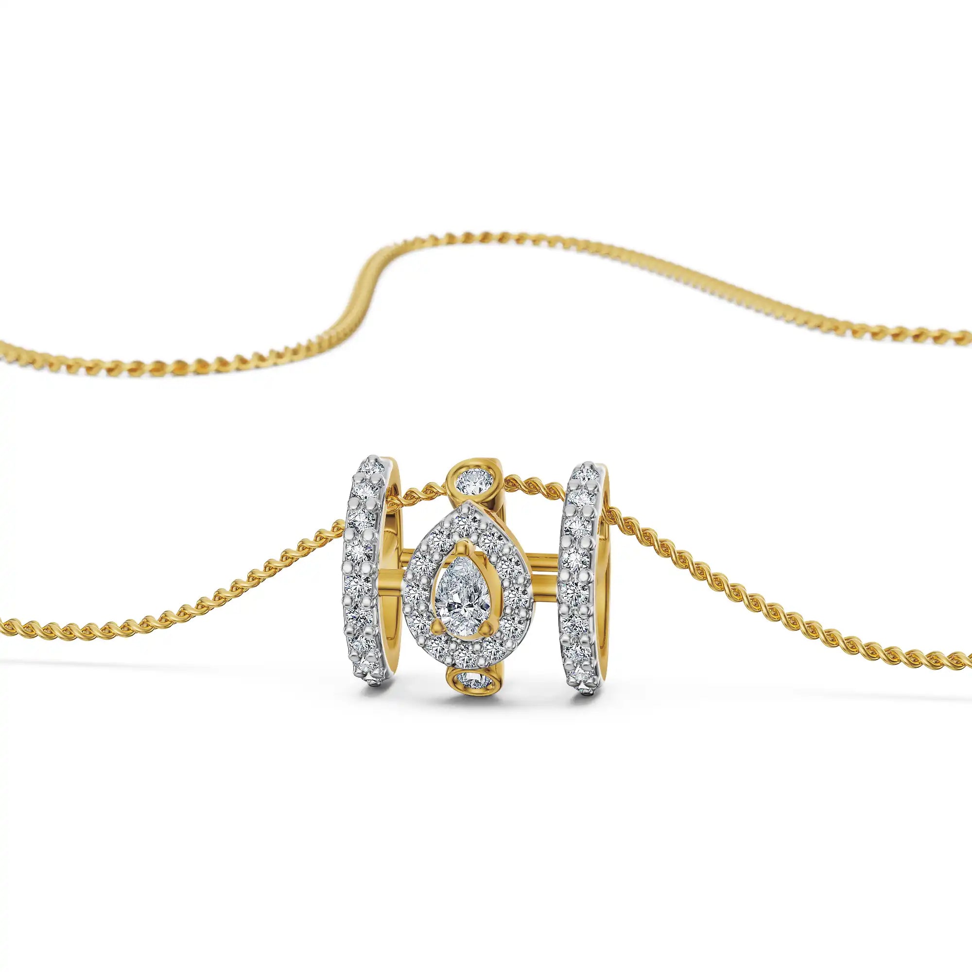 Halo Axis Lab Grown Diamond Pendant