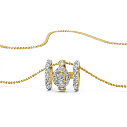 Halo Axis Lab Grown Diamond Pendant