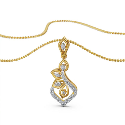 Floral Glow Lab Grown Diamond Pendant