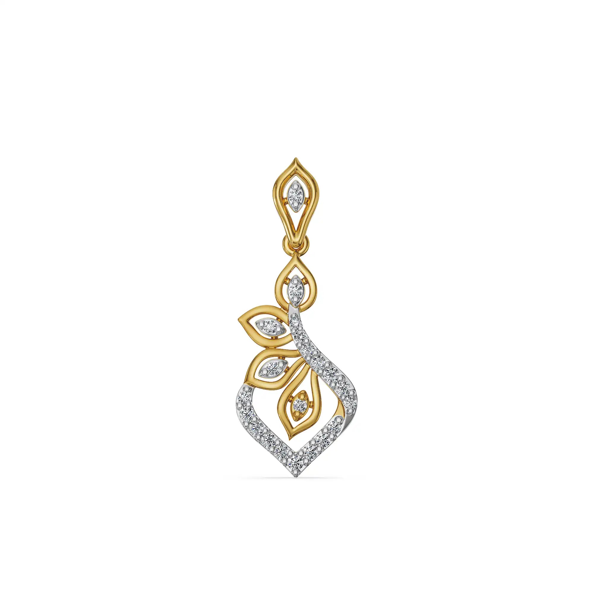 Floral Glow Lab Grown Diamond Pendant