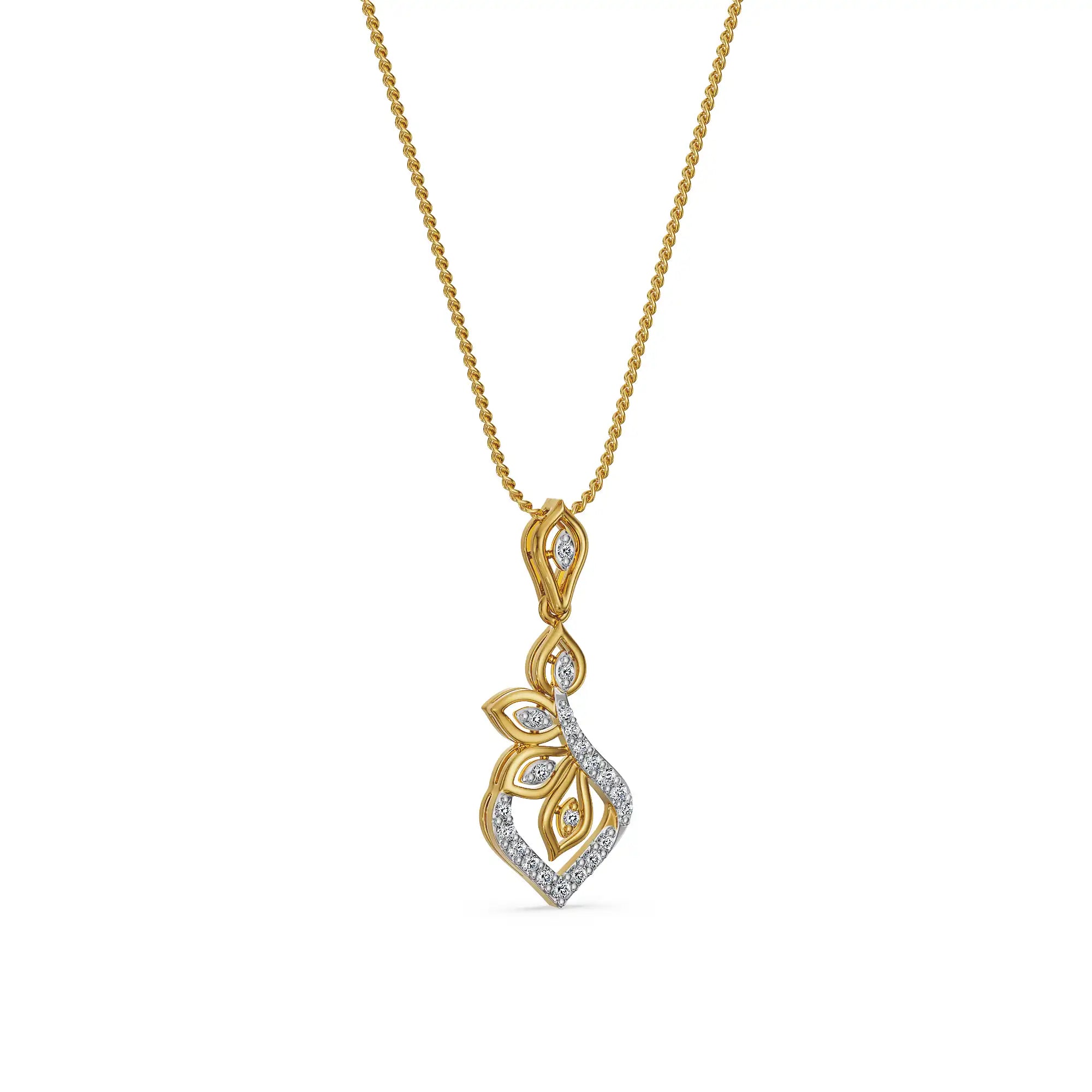 Floral Glow Lab Grown Diamond Pendant