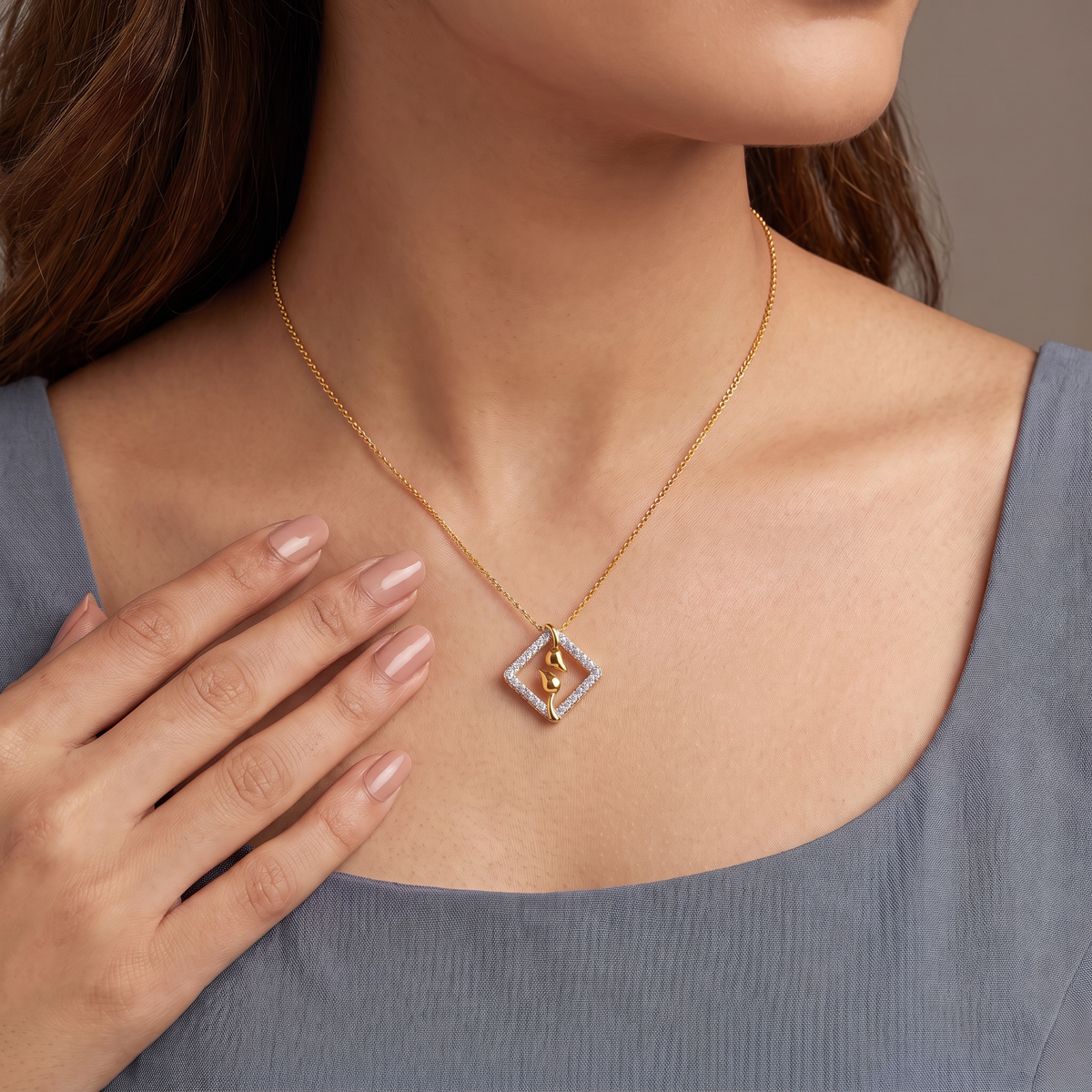 Verdant Grace Lab Grown Diamond Pendant