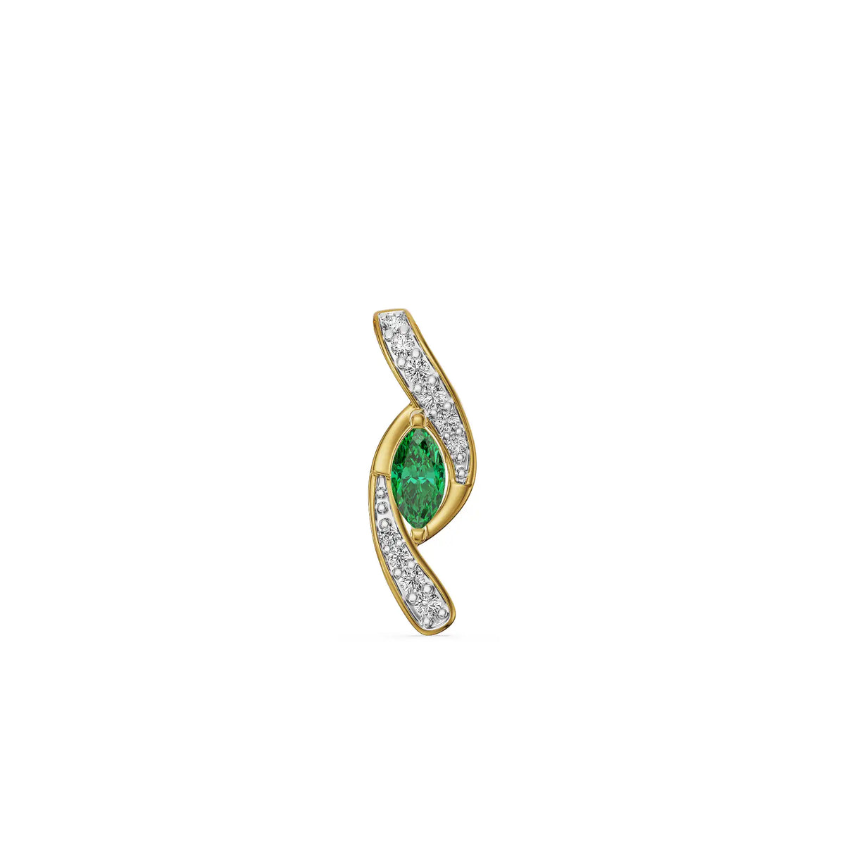 Emerald Wave Lab Grown Diamond Pendant