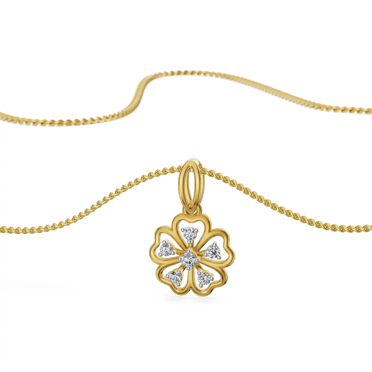 Floral Symphony Lab Grown Diamond  Pendant