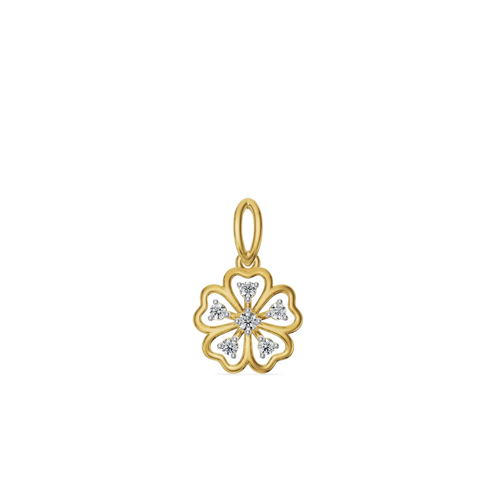 Floral Symphony Lab Grown Diamond  Pendant