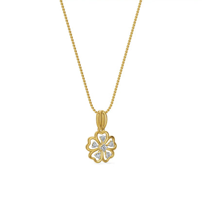 Floral Symphony Lab Grown Diamond  Pendant
