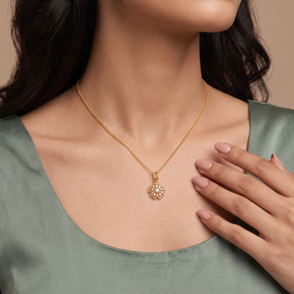 Floral Symphony Lab Grown Diamond  Pendant