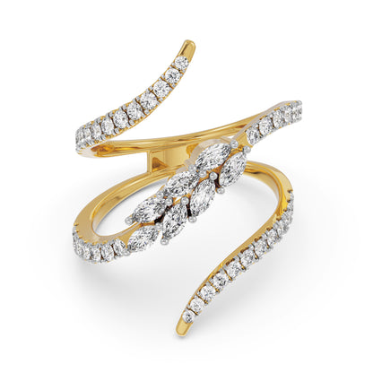 Floral Diamond Ring Front view