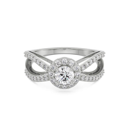 Royal Crown Diamond Ring Front View in 9KT