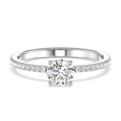 Classic Solitaire Ring Front View in 9KT