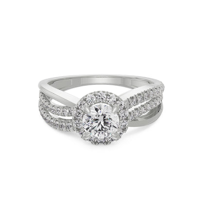 Artistic Round Diamond Ring Front View