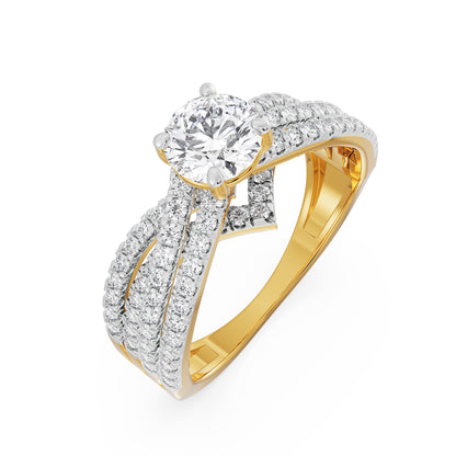 Regal Splendor Diamond Ring Top View