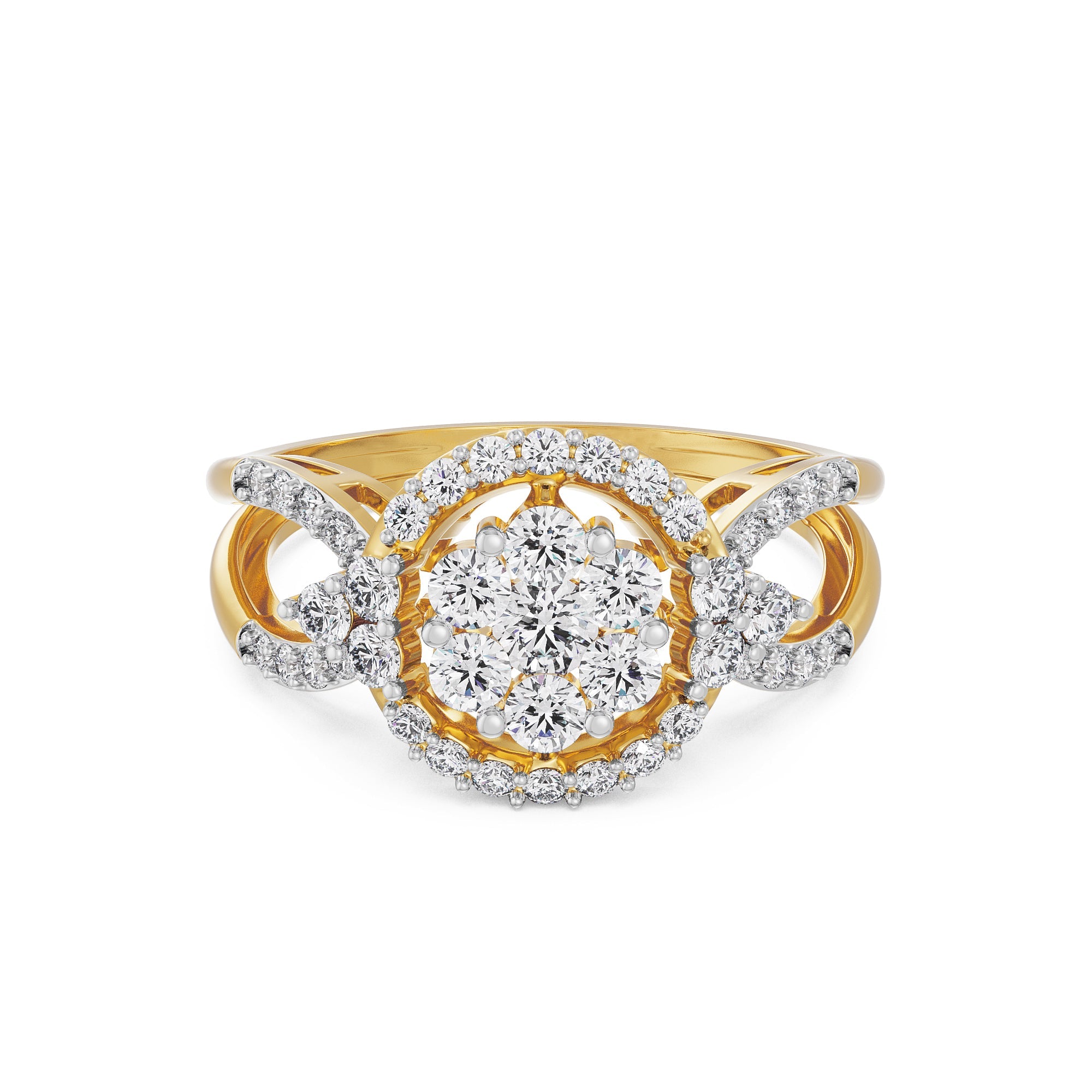 Royal Radiance Diamond Ring Front View in 9KT