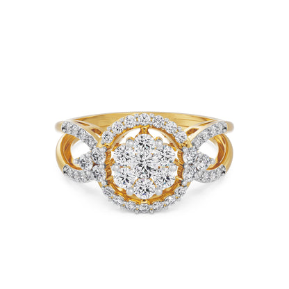 Royal Radiance Diamond Ring Front View in 9KT