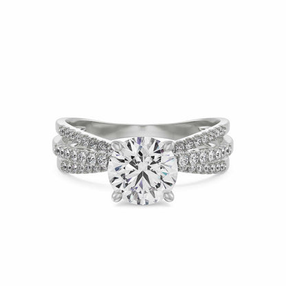 Forever Sparkling Diamond Ring Front View in 9KT
