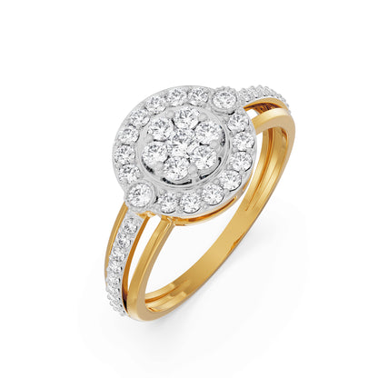 Majestic Round Diamond Ring Top View