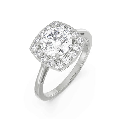 Classic Elegance Diamond Ring Top View in 9KT