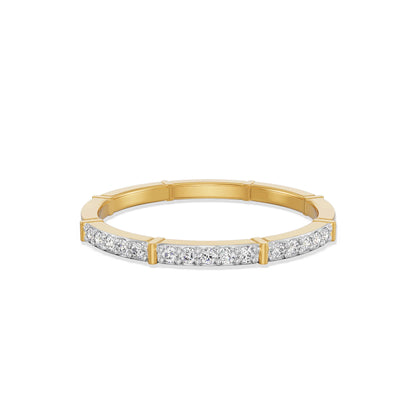 Modern Chic Diamond Band Front View in 9KT