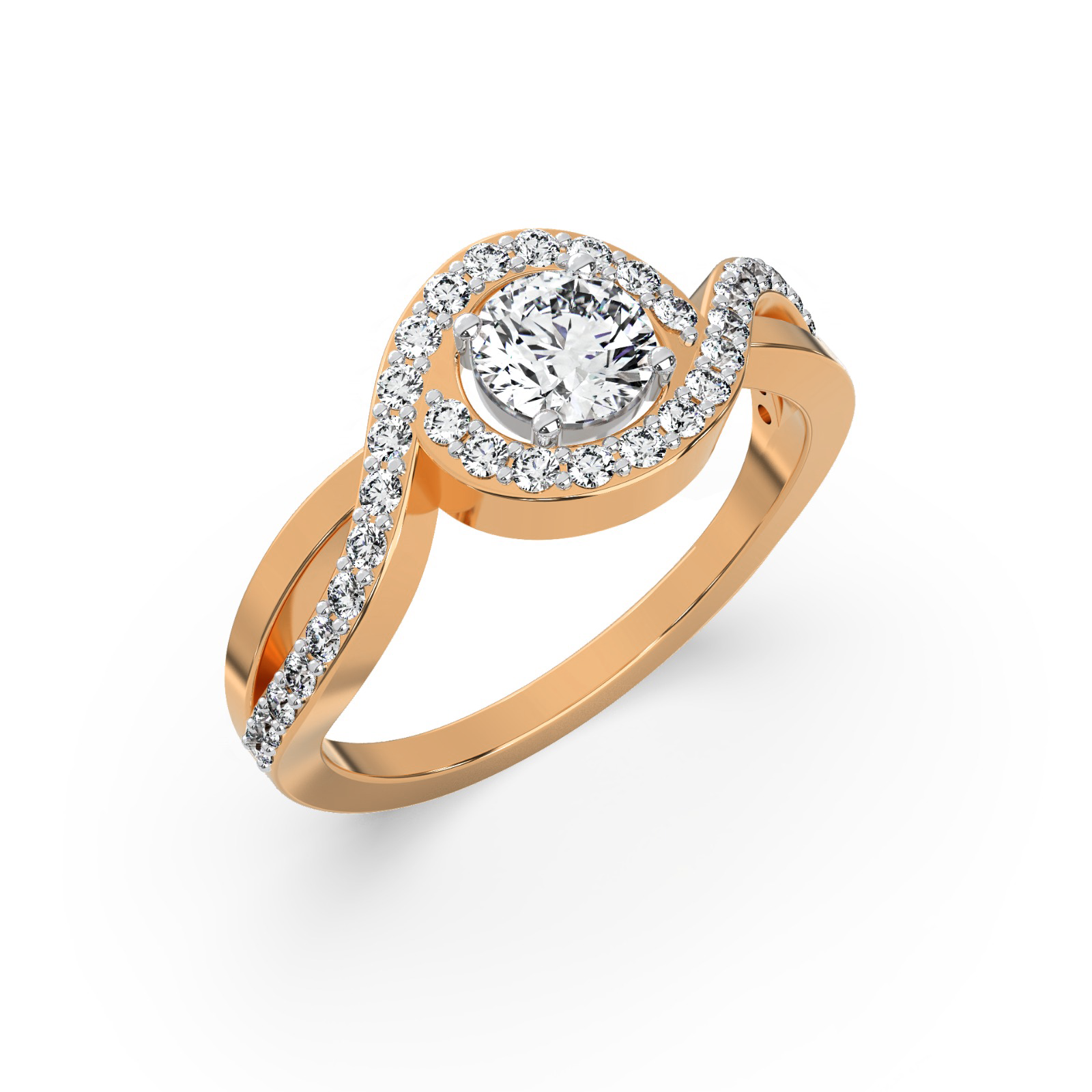 Infinity Solitaire Ring Top View