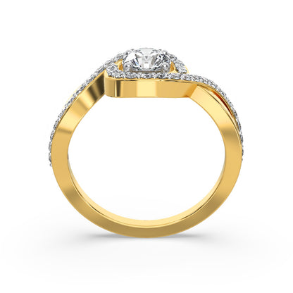 Infinity Solitaire Ring Back View