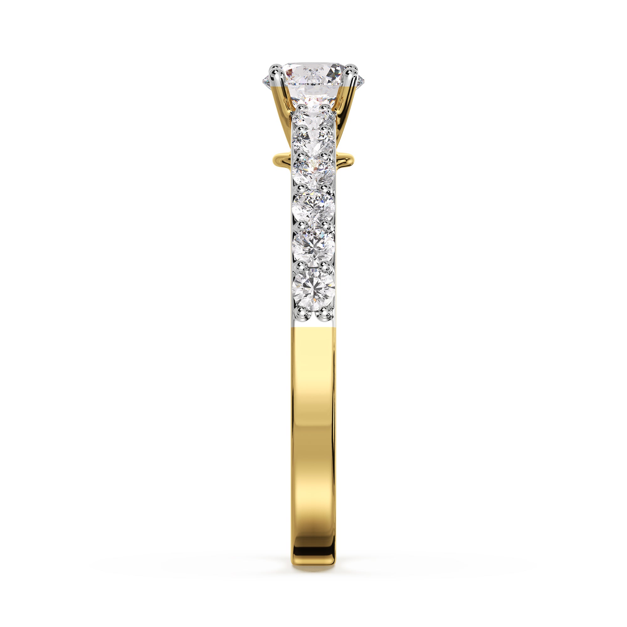 Dazzling Diamond Ring Side View