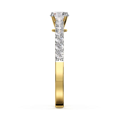 Dazzling Diamond Ring Side View