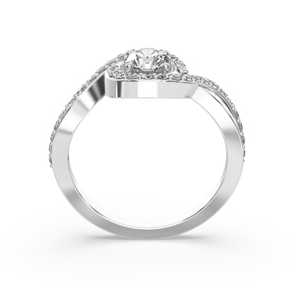 Infinity Solitaire Ring Back View