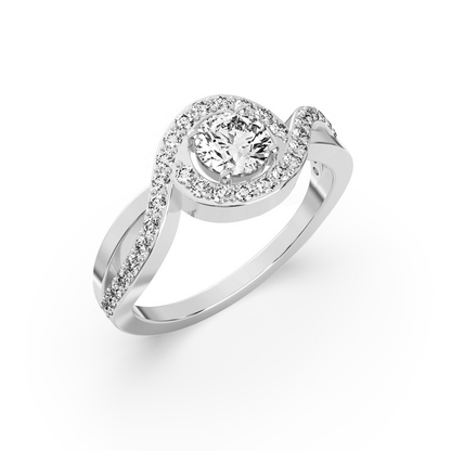 Infinity Solitaire Ring Top View