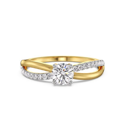 Clustered Brilliance Diamond Ring Front View