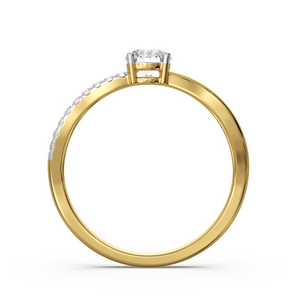 Clustered Brilliance Diamond Ring Back View