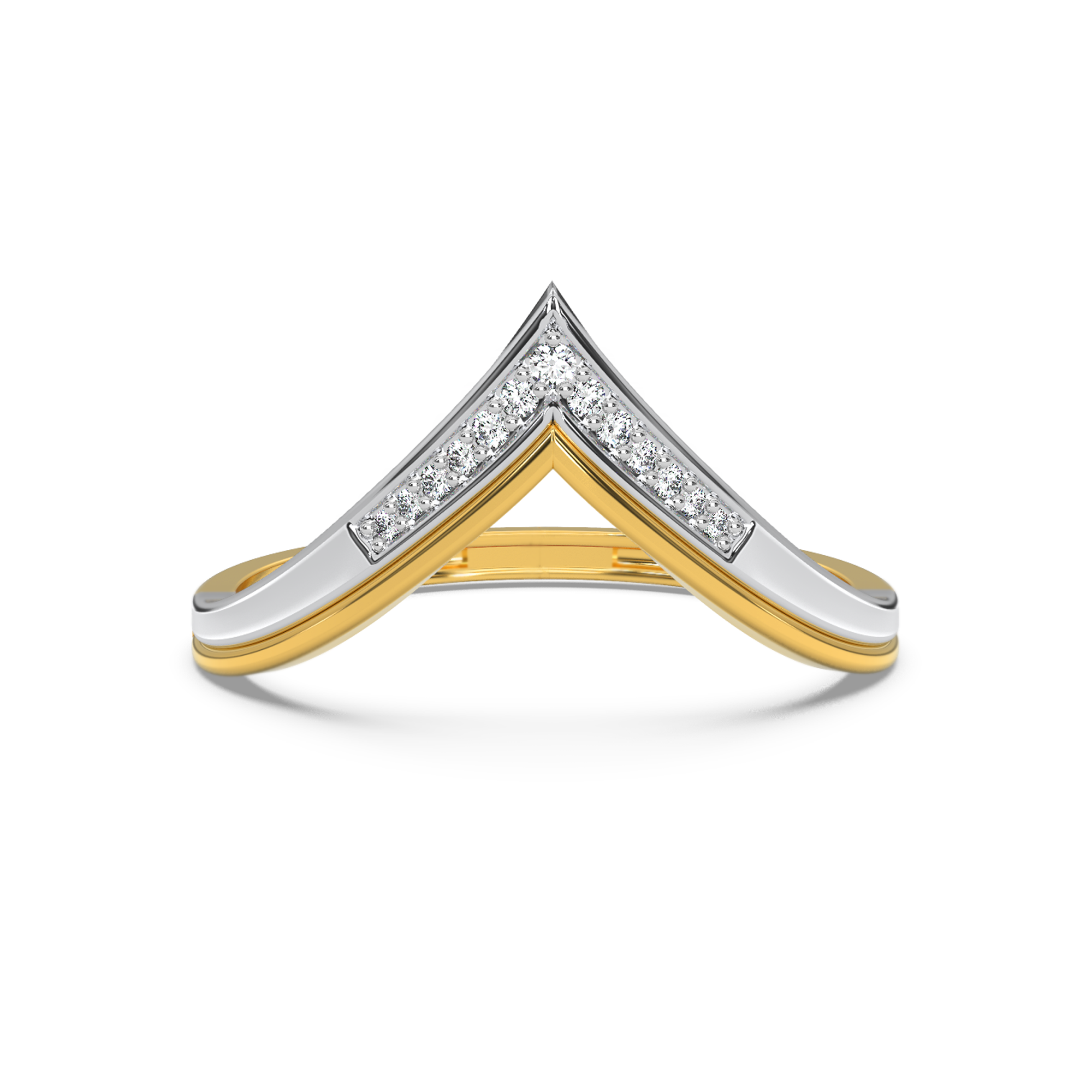 Bold V Accent Lab Grown Diamond Ring_in-stock
