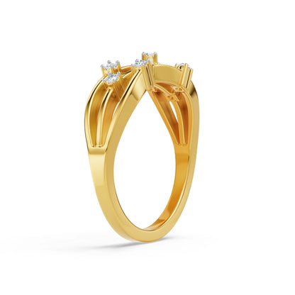 Glimmering Intertwine Diamond Band Right View