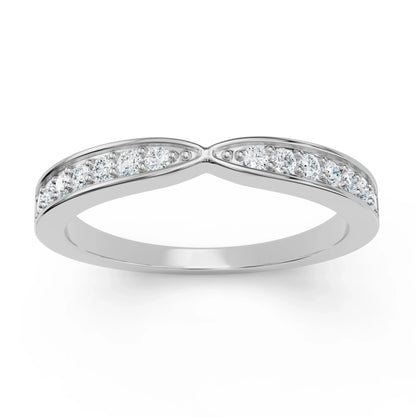 Tapered Diamond Band Prospective View in 9KT