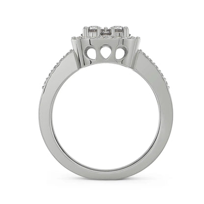 Regal Diamond Halo Ring Back View